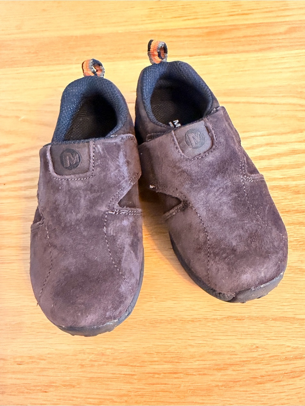 Kids Merrell Slip-On Suede Shoes in Dark Brown , Size 6.5